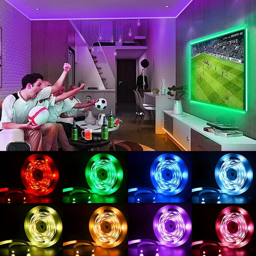 LED Strip Lys til TV & Værelse – USB RGB Baggrundsbelysning med Kontrol